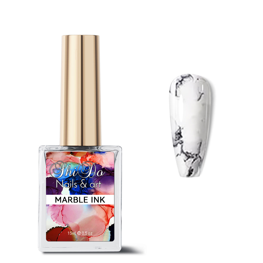 Shidonails & Art Marble Ink Zwart 15ml