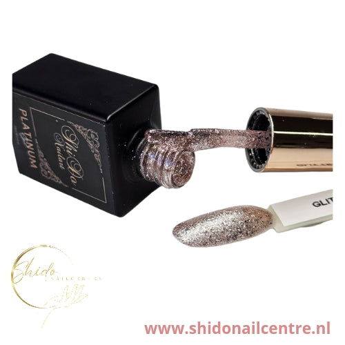 Shidonails & Art Platinum Glitter Ivoor Gellak 15ml
