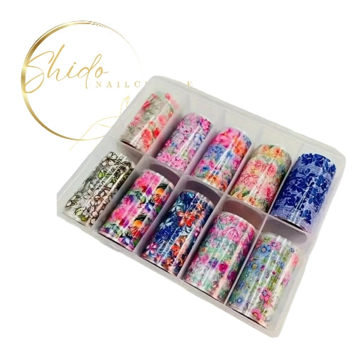 Lente bloemen folie - ShidoNails® - nailart