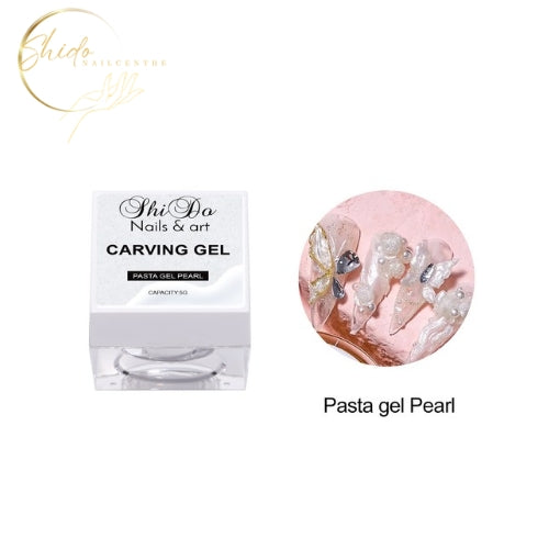 Carving gel parelmoer wit voor 3d bloemen en mooie Nailart