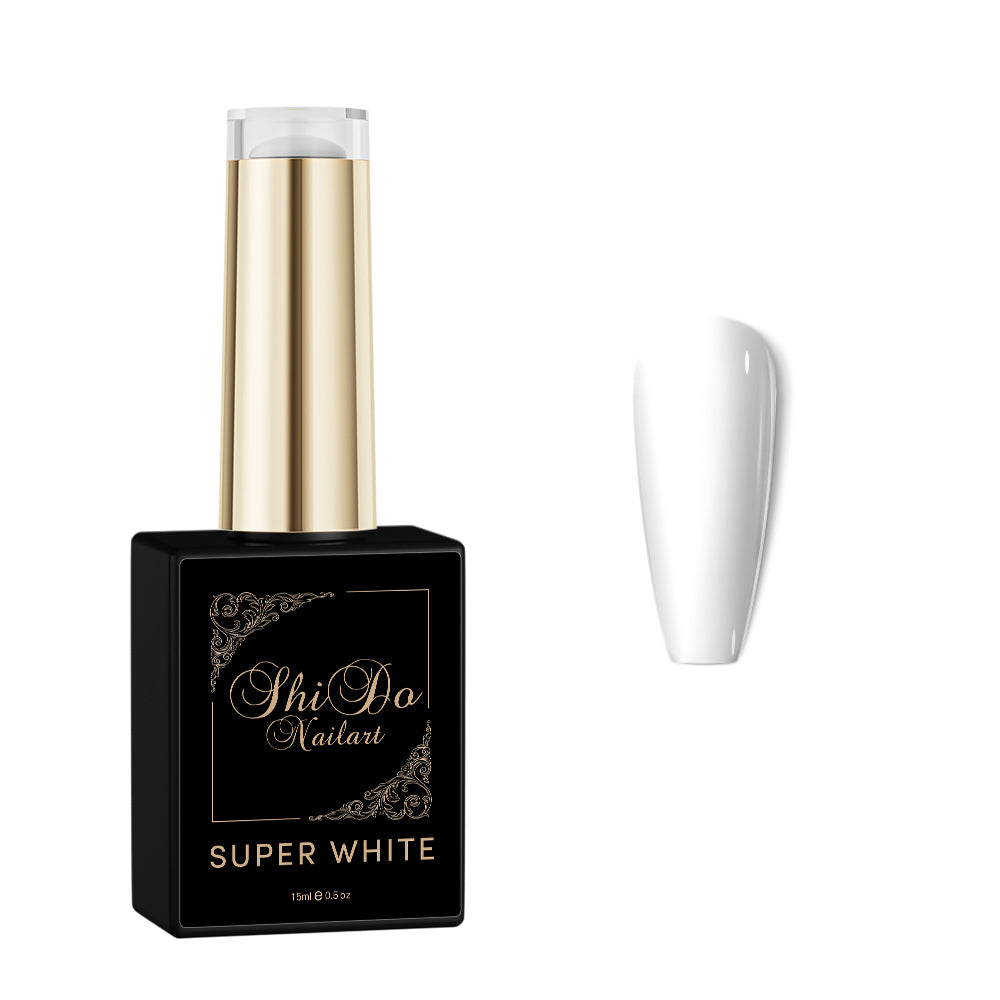 Gellak super white van Shido Nails & art® prfecte dekking in 1 laag TPO-free