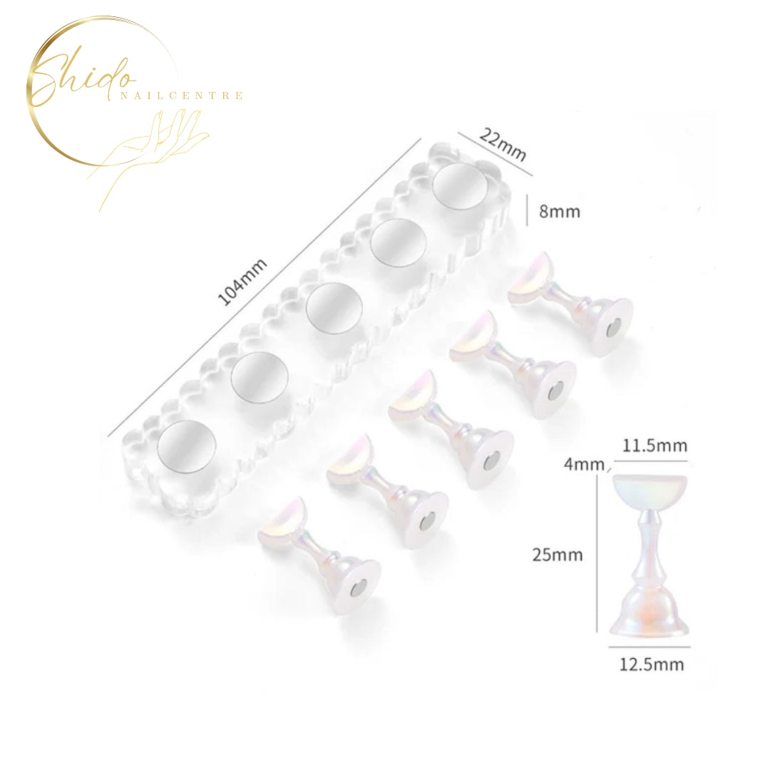 Transparante nailart houder