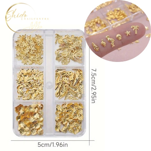 Oceaan ornamenten - ShidoNails® - Gouden versieringen