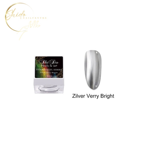 Titanium Bright Zilver - Shido Nails & art® - Poeder 5gr
