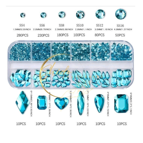 Nailart Steentjes Blauw