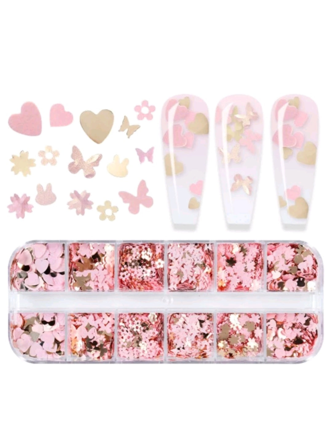 Pink Butterfly - ShidoNails® - vlinder pailletten voor nailart