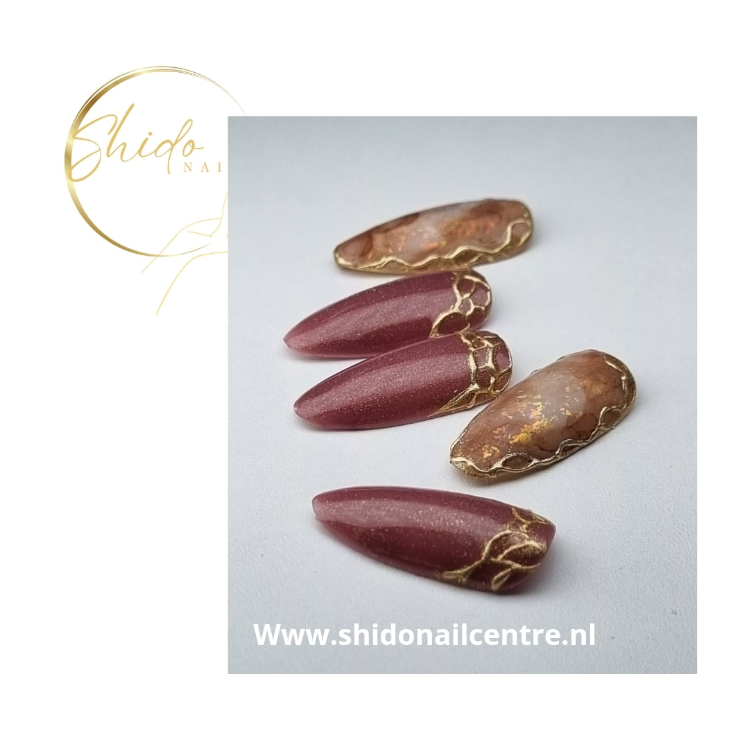 Vintage Old Pink – ShidoNails® – oudroze gellak met verborgen gouden shimmer