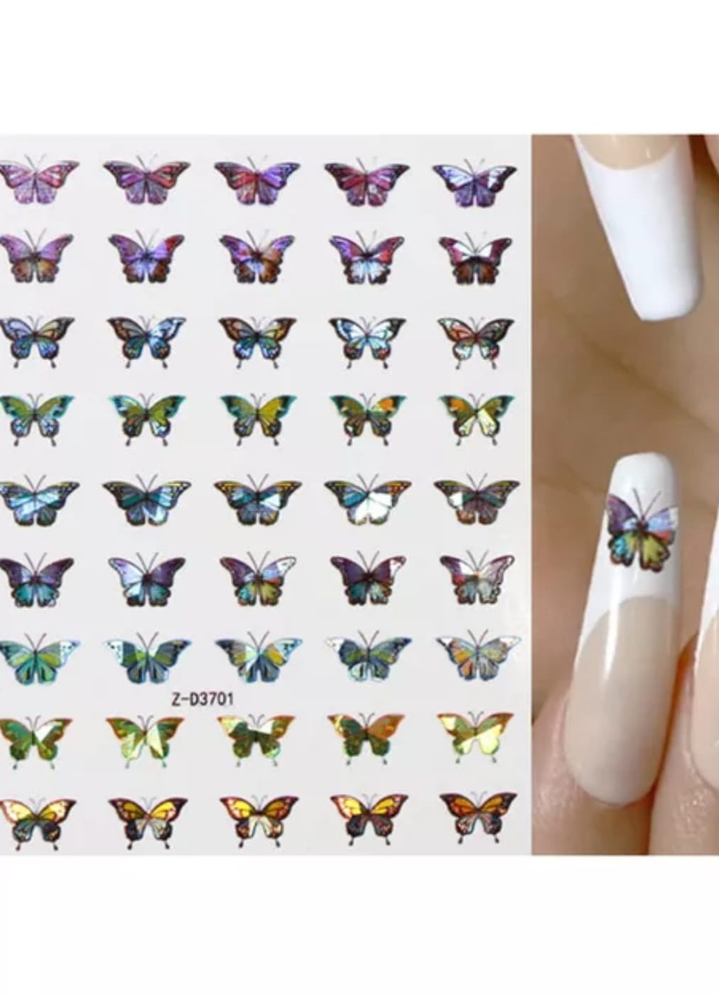 Shido Nailart Holo Vlinders