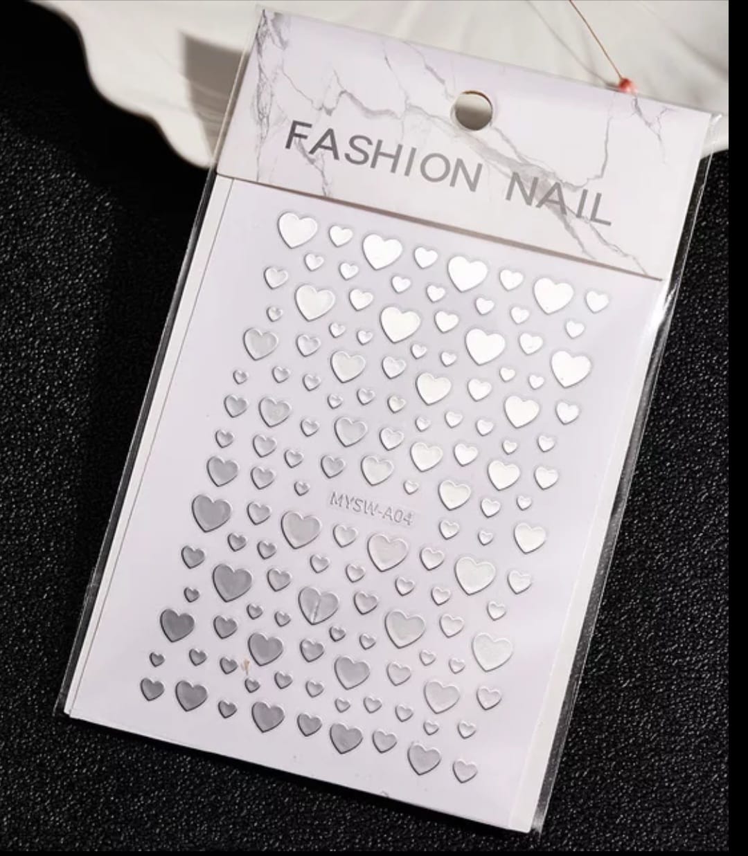 Shido Nailart Silver Heart