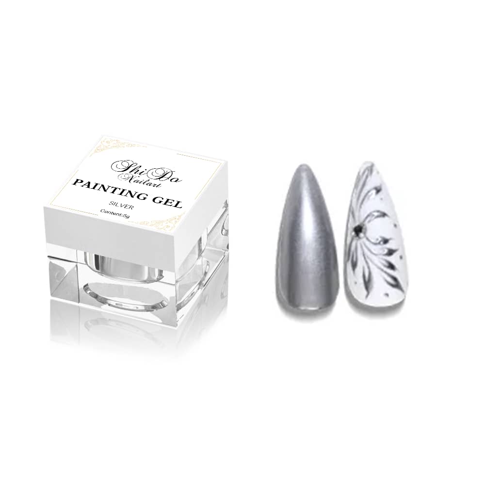 Shidonails & Art Painting Gel Silver 5ml
