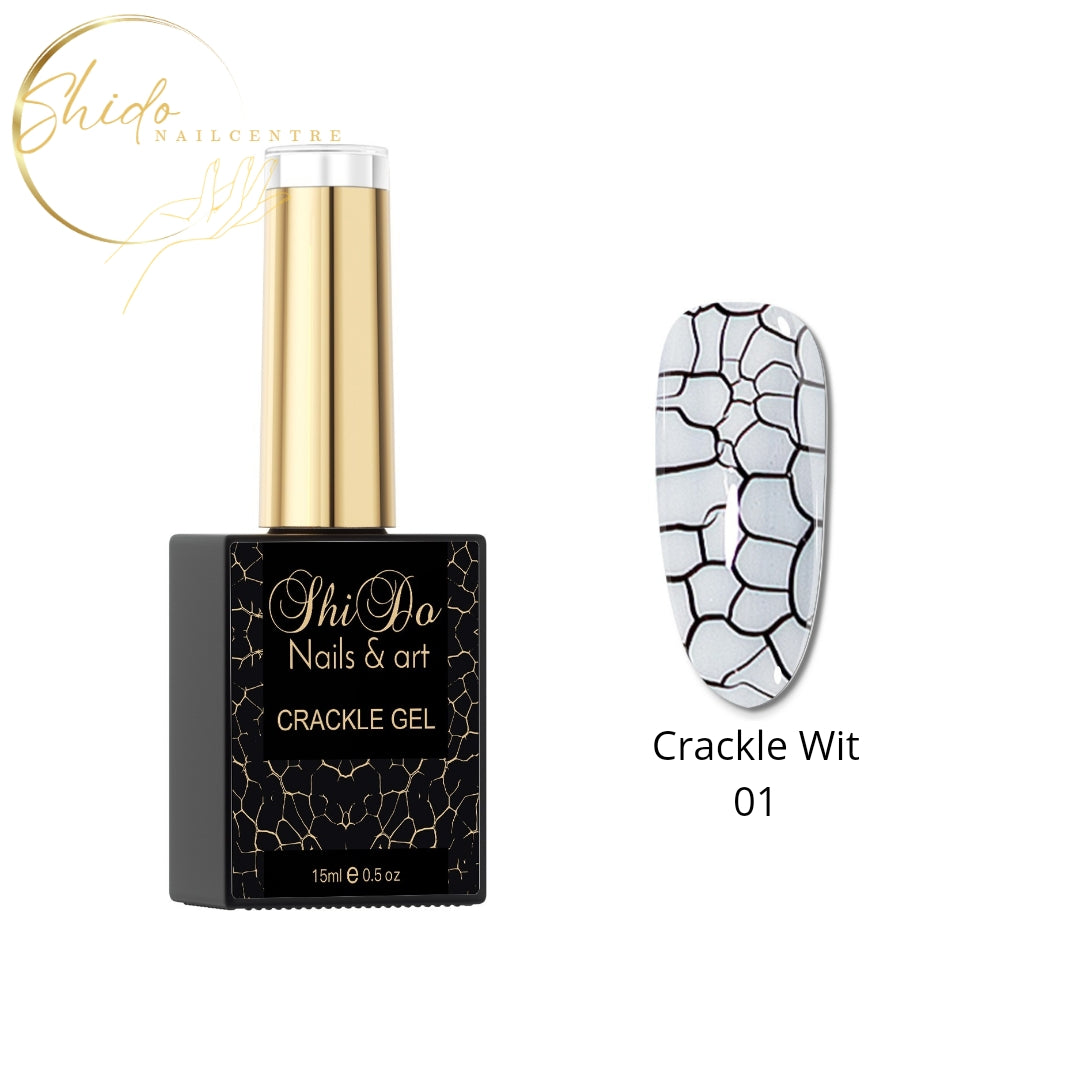 Crackle lak wit van Shido Nails & art® voor super effect op de nagels