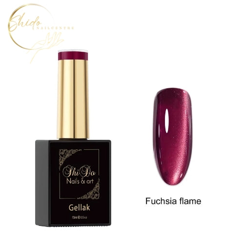 Fuchsia Flame – ShidoNails® – warme fuchsia cateye gellak. Voor mooie nagels dekkend in 1 laag. 