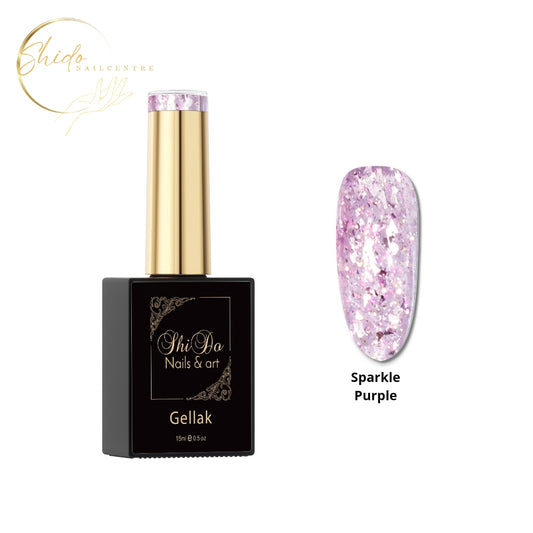 Gellak Sparkle purple met mooie glimmers erin va shidonails