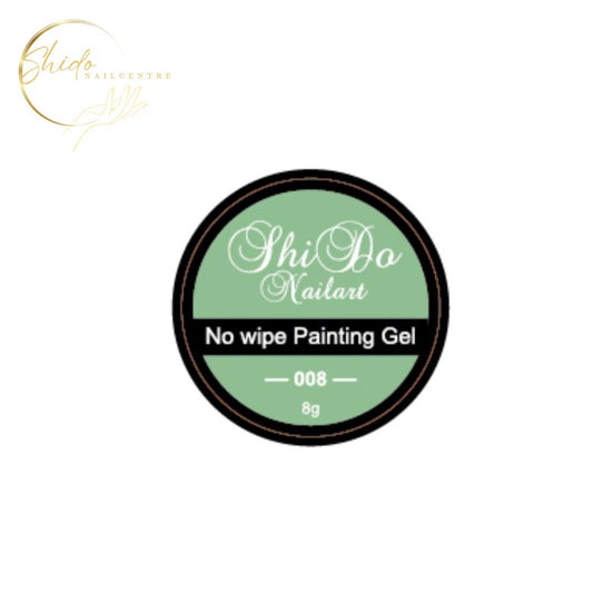 Minty 008 van ShidoNails® is een frisse mintgroene painting gel met hoge pigmentatie. Perfect voor lente- en zomernailart, abstracte patronen of geometrische lijnen. De non-wipe formule zorgt voor direct resultaat zonder sticky layer.
