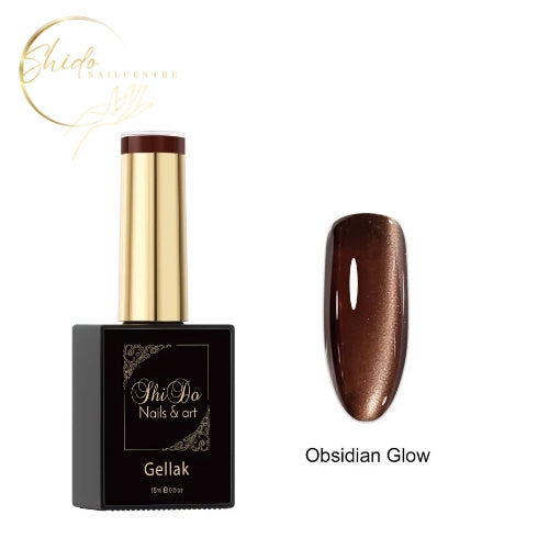 Obsidian Glow – ShidoNails® – bruin cateye gellak. De nieuwste soort cateye.