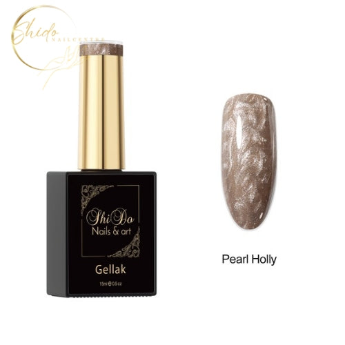 Pearl Holly – ShidoNails® – Champagne parelglans gellak frisse en elegante look