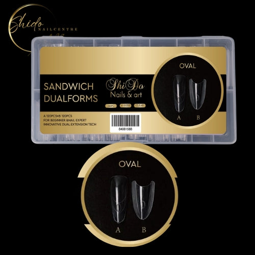 Professionele Sandwich Dual Forms in ovale vorm – zacht, natuurlijk en perfect voor elegante salonvormen.
