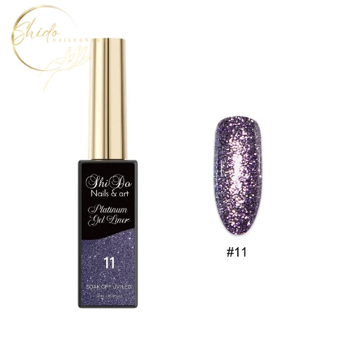Shido Nails &amp; Art® Platinum Gel Liner – #11 Paars voor mooie french of dunnen streepjes