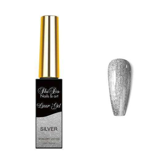 Striper Gel - ShidoNails & Art -  Zilver voor de mooiste nailart