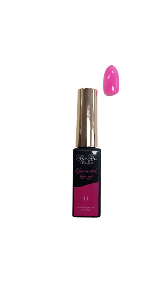 Striper gel - Shidonails & Art® Glow In The Dark Pink voor haloween