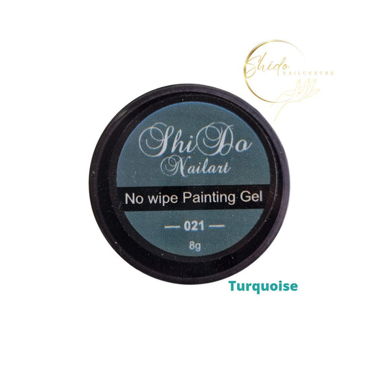 Turquoise 021 van ShidoNails® is een frisse, zomerse painting gel met aqua-blauwe ondertoon. Perfect voor mermaid- of ocean-thema’s. De non-wipe structuur blijft helder en glanzend — ideaal voor strakke lijnen en fijne accenten.