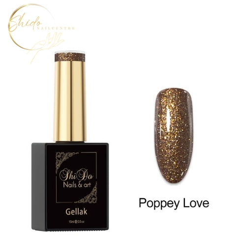 Poppey Love Goud - ShidoNails® - Glitter Gellak