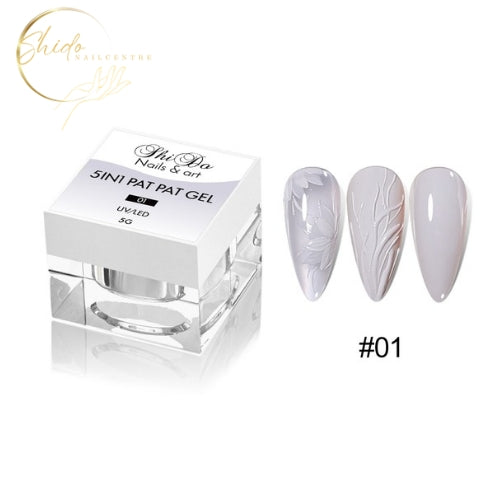 Pat Pat Gel 5-in-1 wit - ShidoNails & Art – Multifunctionele gel