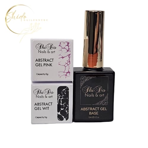 Shido Nails & Art® Abstract Gel Set – Base + Pink + White