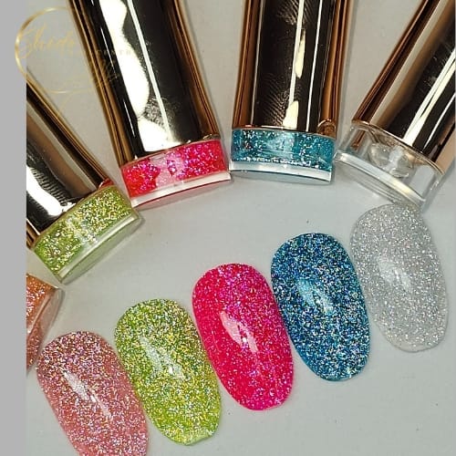 Candy Sparkle Collection – Shido Nails & Art® reflecterende gellak toppers 